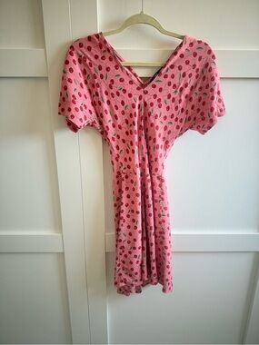 Zara Pink Cherry-Print Women's dress